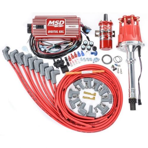 Vk6alsskit Distributor Kit Msd Chevy Sb Or Bb V8 Pro Billet Dist Coil Wires 6al 4755