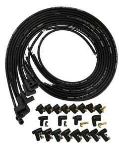 73622 MOROSO BLUE IGNITION WIRE SET, ULTRA 40, SLEEVED, BBC HEI CRAB CAP,  90 DEGREE